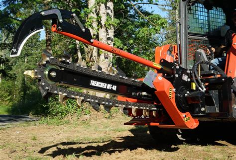 kubota skid steer trencher attachment|trenching attachment for kubota tractors.